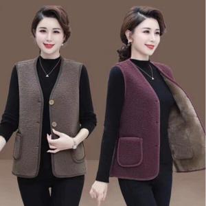 모던 트렌디 양털 융털 기모 안감 보온 뽀글이 조끼 심플 베이직 포켓 방풍 방한 점퍼 (2장이상추가할인)