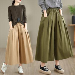 핀턱와이드밴딩팬츠 치마바지 통바지/PT-8050 빅사이즈여성팬츠 치마바지