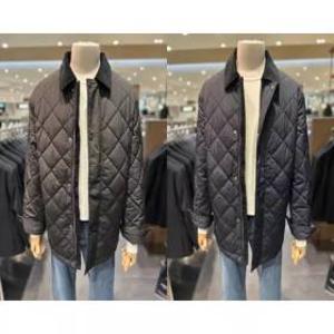 _리얼지오지아 25FW 남성 카라배색 경랑 퀼팅 중기장 점퍼 2컬러 ADF4JP1901