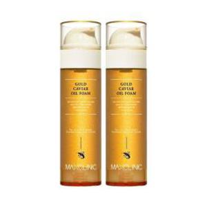 맥스클리닉 오일 폼 클렌징 골드 캐비어 대용량 110g 2개