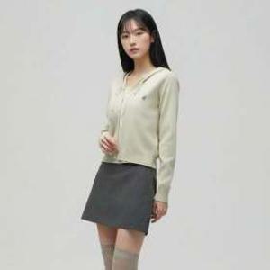 (롯데백화점)단가라 레이어드 후드가디건 니트(AS1KH164)