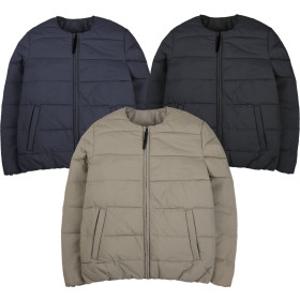 경량 패딩 점퍼 자켓 잠바 노카라 다운라이크 남자 솜 방한 방풍 WP037