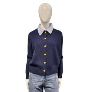 (롯데백화점)스트라이프 카라넥 금장단추 니트 가디건F5CKN503A