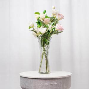 대형 모던 유리 화병/투명/오브제/꽃/화병/인테리어/스트라이프/꽃병/플라워/소품/유리병/테이블/꽃다발