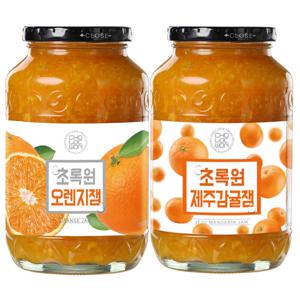 초록원 제주감귤잼1kg+ 오렌지잼1kg 무료배송
