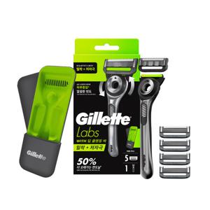 질레트 랩스 딥클렌징바 핸들 + 면도날 5입 + 트레블케이스