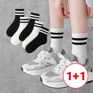 5켤레+5켤레 여성양먈 두줄 스트라이프 패션 양말 세트 할인판매/베스트픽
