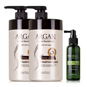 에트투스 아르간 트리트먼트 헤어팩 1000mlx2개+아로마 그린 헤어토닉 100ml/두피케어/손상모개선