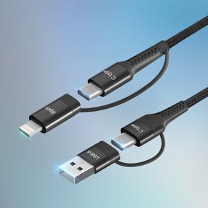리노 4in1 USB PD C타입 8핀 멀티 초고속 충전 케이블