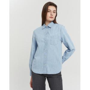 23FW OFFICINE GENERALE WOMEN 블루 워싱 면 데님블라우스 GWBL3F100B1