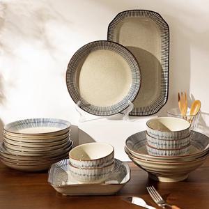 18종세트 블루 레인 도자기 테이블웨어 식기세트 시리즈 4인/6인/8인 세트 국그릇추가구매