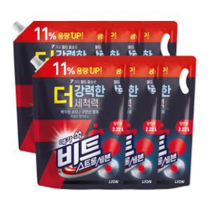 비트 스트롱세븐 액체세탁세제 일반용 리필 2.22L 6개