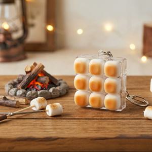 구운 마시멜로 9구 딸각이 키캡키링 열쇠 가방고리