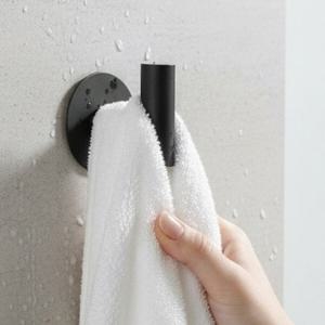 초강력 무타공 흡착 후크 욕실 수건 옷 걸이 접착고리 그레이 블랙