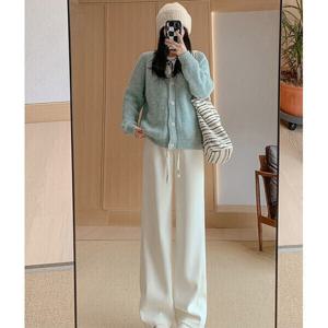 여성 코듀로이 기모 와이드 밴딩 팬츠 데일리 일자핏 심플 보온 따뜻한 방한 골덴 바지 (2장이상추가할인)