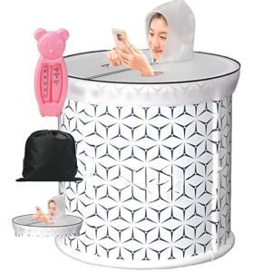 enjoy life 접이식욕조 원터치욕조 반신욕 온욕 1초 딱 완성 쉬운설치 수온계 신형덮개 보관가방증정