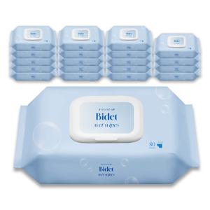 80매20팩 대용량 순수데이 비데티슈 비데물티슈 저자극 잘녹는 화장실용 두꺼운 리뉴얼 즐거운집 비데티슈