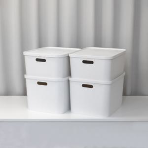 국내제작 2개 4개세트 엔드세이브 손잡이 뚜껑 수납정리함 리빙박스 옷 소품 수납박스 팬트리 수납함