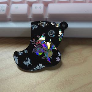 귀여운 버선 자개 키링 / 전통 소품 외국인 친구 선물 기념품 가방 장식