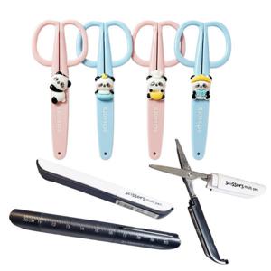 판다 초등학생 어린이 안전캡 보호캡 안전 가위 초등 미니 캡가위 칼 자 볼펜 멀티 가위펜 멀티 펜가위