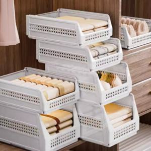 슬라이딩 리빙박스 플라스틱 접이식 옷정리함 서랍 펜트리 수납함