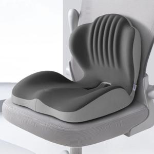 사무실의자 등받이쿠션 인체공학 메모리폼 허리등받이 일체형 방석 쿨링 통풍 쿠션