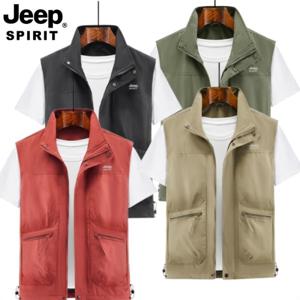 JEEP SPIRIT 남성 아웃도어 빅사이즈 캐주얼 멀티 포켓 조끼