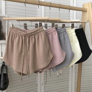 폴리에스테르 쿨 반바지 여성 3부 여름 바지 밴딩 숏팬츠