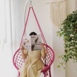 J2K 1인용 흔들 그네 의자 야외용 야외 발코니 카페