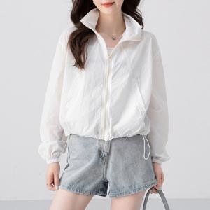 여자 바람막이 크롭 숏점퍼  경량 간절기 얇은점퍼