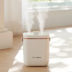 비타그램 가죽핸들 손잡이 초음파 듀얼분사 소형 가습기 VG-HF3510W USB 전원형