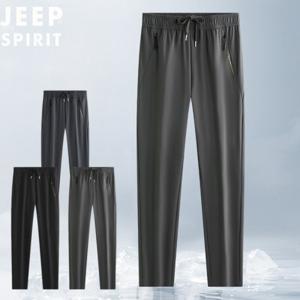 JEEP SPIRIT 남자 냉감 바지 시원한 여름 밴딩 빅 사이즈 사방스판 슬랙스