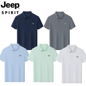 JEEP SPIRIT 남자 반팔티 여름 비즈니스 통기성 폴로 카라 티셔츠