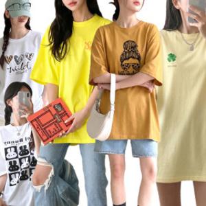 (스타배송+내일도착)5900원~ 미라클코지/빅사이즈/여성/티셔츠/롱티/루즈핏/박스티/반팔티/오버핏