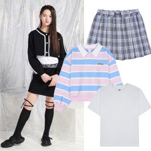 애플핑크 주니어 무지 반팔 티셔츠 APK8T101GSW_WH 외/등교룩/댄스룩/티셔츠/팬츠/스커트