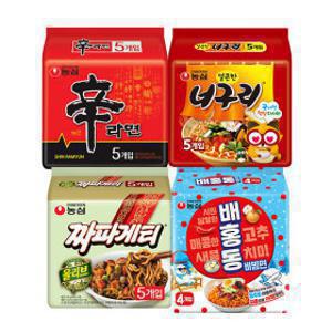 신라면 5입+너구리 5입+짜파게티5입+배홍동 4입 (총 19봉)