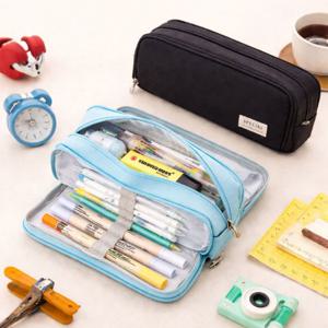 파스텔 대용량 2단 펜슬케이스 필통 파우치 중학생 고등학생 학용품