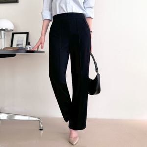 (핀턱 일자핏) 여성 봄 일자 슬랙스 편한 하이웨이스트 여자 바지