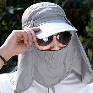 (1+1) 아웃도어 등산 캠핑 햇빛 완벽차단 마스크 썬캡 사파리 모자