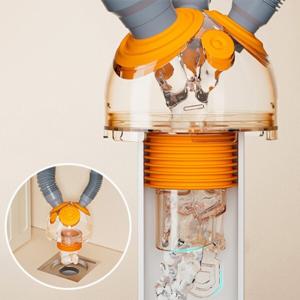 세탁기 배수구 냄새방지 누수방지 다기능 하수구트랩 세트