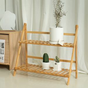 접이식 베란다 거실 화분정리대 2단 화분 선반대 다용도 진열대