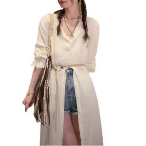 해변 바캉스룩 래시가드 가디건 아우터 여름 신상 얇은 블라우스 롱원피스 핫걸 스타일링