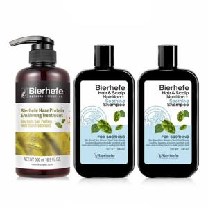 맥주효모 수딩샴푸 300mlx2+트리트먼트500ml /민감두피