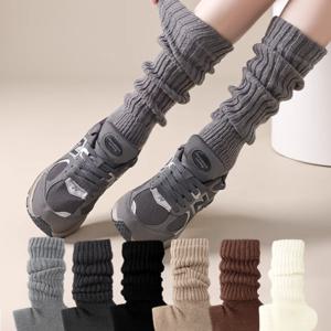 6colors 넉넉한 도톰 니트 레그워머 니삭스 루즈핏 고리형 필라테스 요가 댄스용 무료배송 1+1 패키지