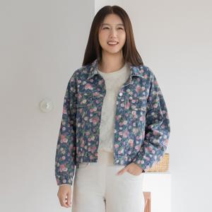 엄마옷 마담4060 자켓 여성 데일리 로맨틱플라워청-YJK2602007-