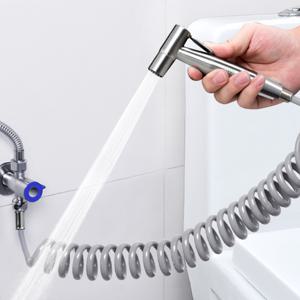 스텐 욕실스프레이건 코일호스 세트 화장실 청소건 변기 샤워기 고압 베란다 미니건