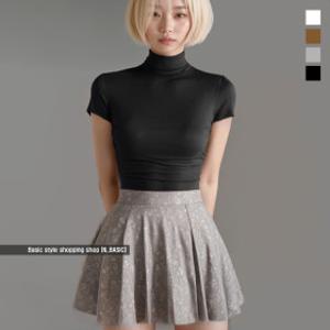 텐셀 시스루 여름 반폴라 반팔티 가디건안 얇은 이너 목티 여자 기본티 자켓안 정장 티셔츠