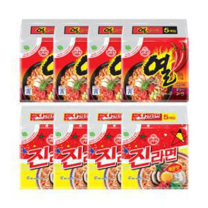 오뚜기 진라면 매운맛 120g 20개 + 열라면 120g 20개