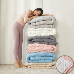 {고정밴드} 폭신폭신 알러지케어 두툼 토퍼 패드 SS Q 단색  호텔 침대 패드겸카페트