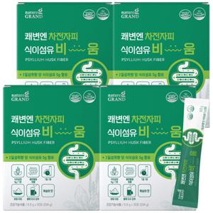쾌변엔 차전자피 식이섬유 비움 6.8g x 30포 4개 가루 분말